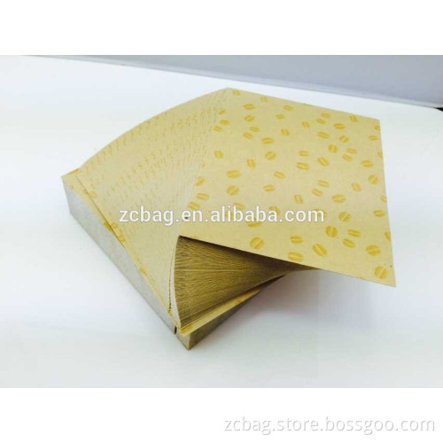Kraft aluminum foil metalized inner side gueest bag for drip bag coffee packaging bag